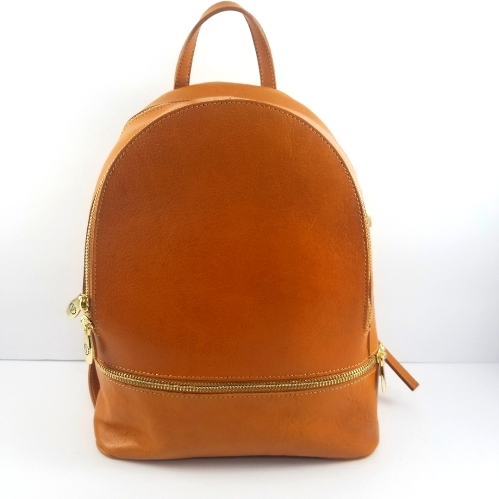 Valentina Caramel Backpack Purse